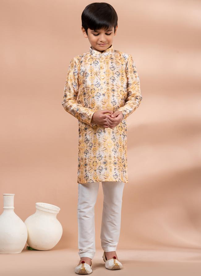 Mono Multi Traditional Wear Digital Printed Kids Kurta Pajama